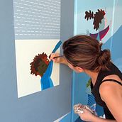 Mural escolar "Estel". Un proyecto de Ilustración tradicional y Pintura de Meritxell Salvadó - 13.06.2016