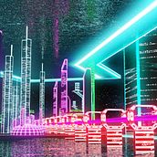 neon_city. 3D, and Set Design project by César Fernández Amarís - 09.14.2016