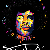 Jimi Hendrix. Collage, Art Direction, Design, Graphic Design, and Traditional illustration project by vincen1331 - 09.15.2016