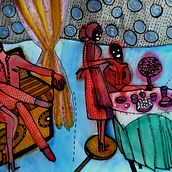 el conde italiano ilustracion. Un proyecto de Bellas Artes, Diseño e Ilustración tradicional de Erika Kovarikova - 16.09.2016