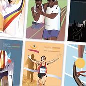 Postales Ilustradas - 20 aniversario de los JJOO Barcelona 92. Traditional illustration, Graphic Design, and Vector Illustration project by Jaime Venzalá - 09.18.2016