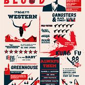 Infografía Tarantino's Influences. Not Without Blood. Un proyecto de Diseño gráfico e Ilustración tradicional de Isabel García - 21.09.2016