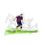 Messi. Un projet de Illustration traditionnelle de Quim Sosa - 22.09.2016