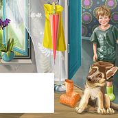 Ilustraciones para el libro de niños "yo soy perro el pastor". Ilustração tradicional projeto de Roksolana Tkach - 22.09.2016