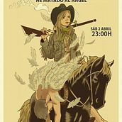 Cartel para concierto de Pajaro. Design, Traditional illustration, and Music project by Ivan Retamas - 09.28.2016