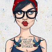 Frenchy Girls. Traditional illustration project by Beatriz Carcelén - 10.01.2016
