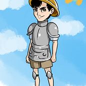 El pequeño Quijote. Character Design, and Traditional illustration project by Jessica Martínez Olmos - 05.31.2013
