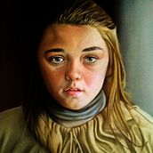 Arya Stark. Projekt z dziedziny Trad, c, jna ilustracja i  Malarstwo użytkownika Ana Brown - 09.10.2016