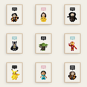Mindundia: Amigurumi Prints. Un projet de Conception de personnages, B, e dessinée, Artisanat, Design graphique, Illustration traditionnelle , et Conception de jouets de Raquel Catalan - 26.10.2016