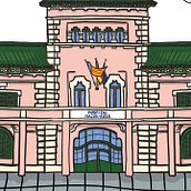 Mis edificios emblemáticos. Un projet de Architecture, Design , Design graphique et Illustration traditionnelle de Paula Benítez - 01.11.2016
