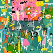 Beat Herder Anniversary 2015. Un proyecto de Arte urbano, Diseño gráfico, Eventos, Ilustración tradicional y Música de Merche See Co. - 16.07.2015