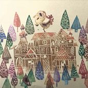 El gallo de los Cárpatos. Projekt z dziedziny Trad, c, jna ilustracja i Sitodruk użytkownika belenovich - 05.11.2016