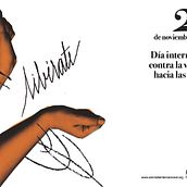 Cartel para el día internacional contra la violencia hacia las mujeres. Calligraph, Collage, and Graphic Design project by Raquel Moya Escribano - 11.06.2015