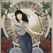 Chicas Mucha. Artes plásticas e Ilustração tradicional projeto de Enrique Fortes Enríquez - 07.11.2016