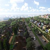Urbanización en la Costa del Sol. Un proyecto de 3D, Arquitectura, Arte urbano, Diseño, Diseño gráfico e Infografía de José Manuel Soriano López - 31.01.2016