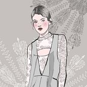 Shin paz SS17. Ilustraciones de moda de la colección.. Design, Accessor, Design, Jewelr, Design, Product Design, Costume Design, Traditional illustration, Embroider, Fashion Design, Pattern Design, Graphic Design, Printing, Digital Illustration, and Vector Illustration project by Carolina Dos Santos Sánchez - 11.11.2016