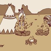 Haciendo el indio. Traditional illustration project by Jose Martínez - 11.12.2016