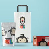 Logotipo + Packaging Monkey Roll. Br, ing, Identit, and Packaging project by Aura Elena Sánchez - 11.16.2016