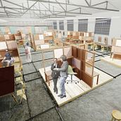 Co-working & Market. Projekt z dziedziny  Architektura, Br, ing i ident, fikacja wizualna, Design i Projektowanie wnętrz użytkownika Victoria López Martín - 20.11.2016