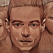 Mr Robot Illustration.. Fine Arts, Editorial Design, Graphic Design, and Traditional illustration project by SordoGalvan Branding Ilustracion - 11.22.2016
