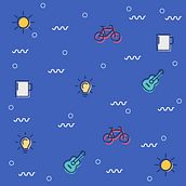 Ramdom things pattern. Un proyecto de Ilustración tradicional de Isabella Pazó Mallé - 24.11.2016