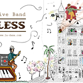 Ilustración Live Band. Graphic Design, and Traditional illustration project by Maite Atutxa - 11.20.2016