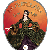 etiqueta cerveza: La Ferrolana Opa Ipa. La Ferrolana, Indian Pale Ale. Un progetto di Br, ing, Br, identit, Graphic design e Illustrazione tradizionale di carlos rios esarte - 30.11.2016