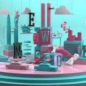 Mi Proyecto del curso: Dirección de Arte con Cinema 4D NYC Ein Projekt aus dem Bereich 3D, Kunstleitung und Design von Sebastian Betancur - 12.12.2016