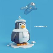  penguin. 3D, Design, and Traditional illustration project by Juan Afanador - 12.20.2016
