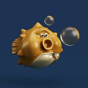 fish. 3D, Design, and Traditional illustration project by Juan Afanador - 12.22.2016