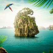 "Virgin paradise". Een project van  Art direction, Grafisch ontwerp, Traditionele illustratie y  Reclame van Marcos Boric - 25.12.2016