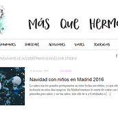 Diseño y desarrollo web wordpress. Blog Más que Hermanas. Projekt z dziedziny Tworzenie stron internetow, ch i Web design użytkownika Marta García del campo - 27.12.2016
