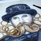 Steampunk. Fine Arts, and Traditional illustration project by Marta de la Calle - 01.02.2017