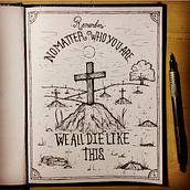 We all die like this.. Graphic Design, and Traditional illustration project by Pablo Barrera Martinez - 01.02.2017
