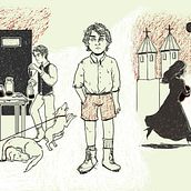 Aceite de perro. Ambrose Bierce. Traditional illustration project by María Octavia Russo - 01.05.2017