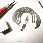 Caperucita Roja. Art Direction, and Traditional illustration project by Pablo Choca - 10.24.2017