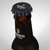 Botella GUINESS Cinema 4D. 3D, Design, Product Design, Graphic Design, and Packaging project by Ana S. Dullius - 11.25.2016