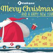 Christmas Taksee . Traditional illustration project by Diego Pérez - 01.10.2017