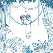 Monkeys. Traditional illustration project by Diego Pérez - 12.28.2016