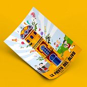 1º Premio: Cartel de mano Fiesta del Olivo (Mora, Toledo). Graphic Design, and Traditional illustration project by Alejandro Pertusa - 01.10.2017