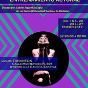 Taller de ENTRENAMIENTO ACTORAL. Street Art, Art Direction, Education, and Events project by gabriel argañaraz sapia - 01.15.2017