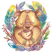 Oso tipi. Traditional illustration project by anahi echeverria - 11.16.2016