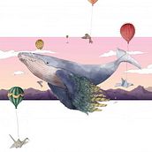 Whale. Projekt z dziedziny Trad, c i jna ilustracja użytkownika Marta Rojas - 17.01.2017