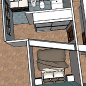 DISEÑO Y DIRECCIÓN DE OBRA ÁTICO - EN PROCESO . 3D, Arsitektur Interior, Desain Pencaha, aan, Dan Desain Interior proyek oleh Leticia Carrión - 01.18.2017