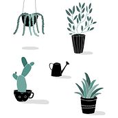 plants pattern. Traditional illustration project by palomacanonica - 01.19.2017