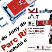 Cartel "VI Biennal d'Art del Rebuig". Design gráfico projeto de Enro - 24.01.2009