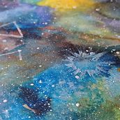 Nebulosa con acuarela experimental. Fine Arts project by Ester F. Matalí - 02.06.2017