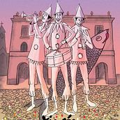 La Charanga - Propuesta de Cartel de Antroxu Xixón 2017 (NO PREMIADO).. Traditional illustration project by Héctor del Campo Rodríguez - 02.01.2017