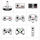 8-bit Evolution of Video Grame Controllers . % Patricia Recuero tarafından hazırlanan Tasarım, Grafik Tasarım, Geleneksel illüstras, Ve on projesi - 01.31.2017