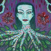Mujer Árbol. Arts, Crafts, Fine Arts, Traditional illustration, and Painting project by Leru Silvestre - 02.04.2017